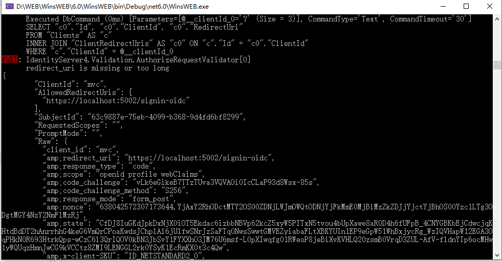 [原創(chuàng)] IdentityServer4 登錄成功后跳轉(zhuǎn)發(fā)生錯(cuò)誤